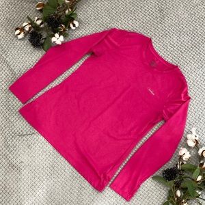 Reebok Playdry athletic long sleeve top. Pink. Size small.